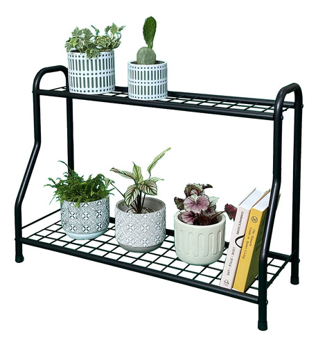 Cocoyard - Soporte De Metal Para Plantas, 2 Niveles, Altura.