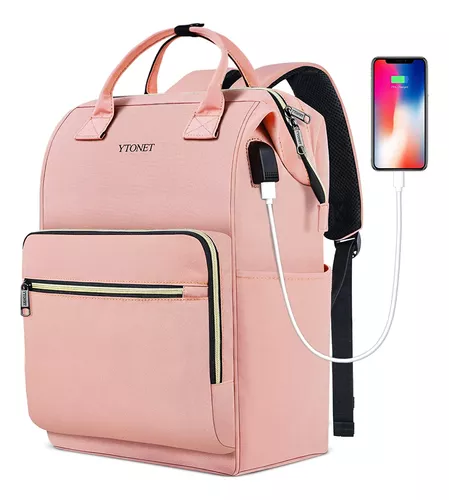 Mochila Para Ordenador Portátil Con Usb Lab.G Rosa