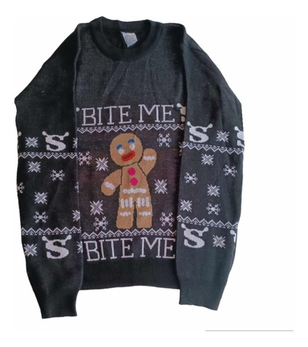 Ugly Sweater Galleta Shrek Hombre De Jengibre Jengi