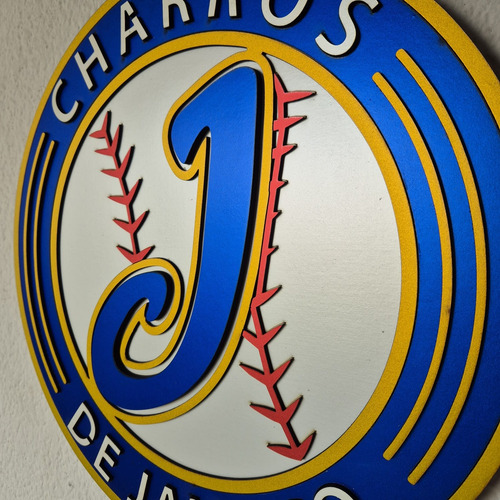 Cuadro 3d Escudo Charros Jalisco Mlb Beisbol Lmb 40cm Regalo Charros
