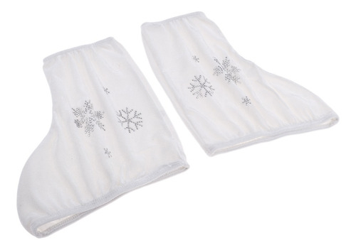 2 Pares De Neve Botas De Patinação Sem Gelo Guarda Capa Com