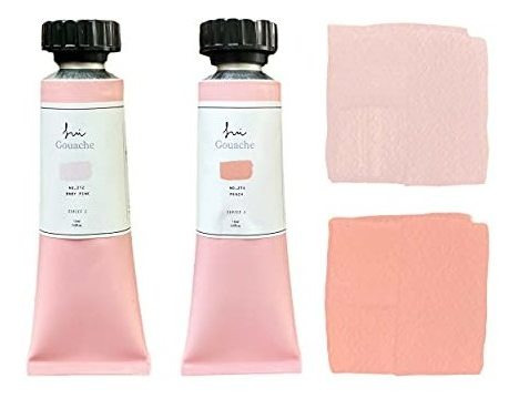 Pintura - Sui Gouache | Peach Duo | Matte Pastel Watercolor 