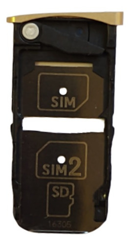 Suporte Sim Card Gold Moto Z Power Edition Fine Xt1650