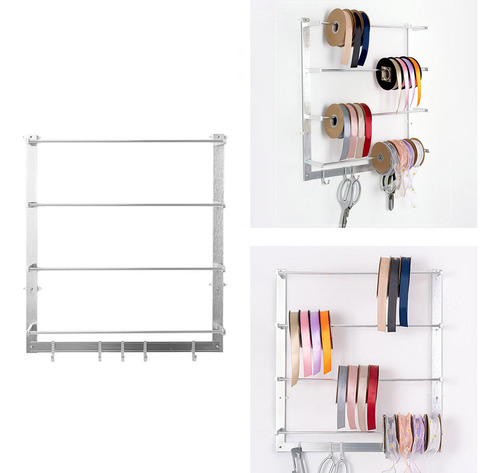 Portabobinas Con 5 Ganchos Montaje En Pared Aplicaciones