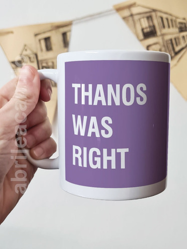 Taza Thanos Was Right Hawkeye Cerámica Importada Orca