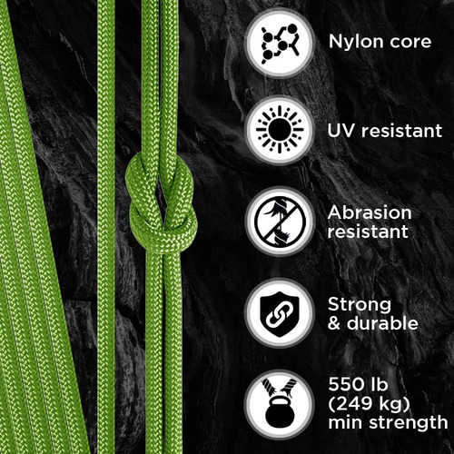 Cuerda Paracord Teceum, 305 Metros, Para Supervivencia Y Cam