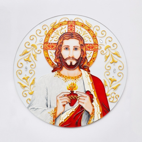 Mandala Sagrado Coração De Jesus Com 30cm