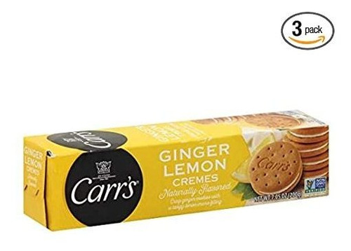 De Carr Inglés Té Galletas, Jengibre Limón Cremas, 3-count, 