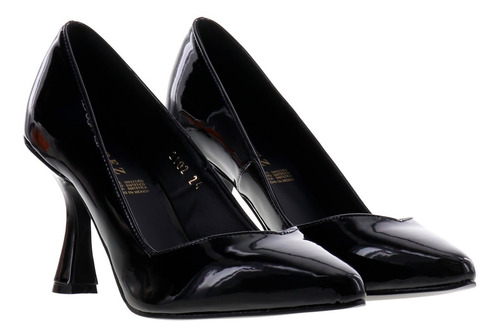 Imagen 3 de 4 de Zapatilla Mujer Moderna Punta Picuda De Tacón Escultural