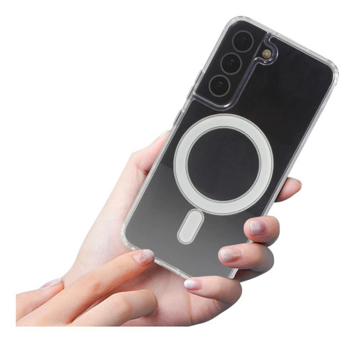 Kit Funda Transparente + Mica Camara Para Galaxy S23 Magsafe
