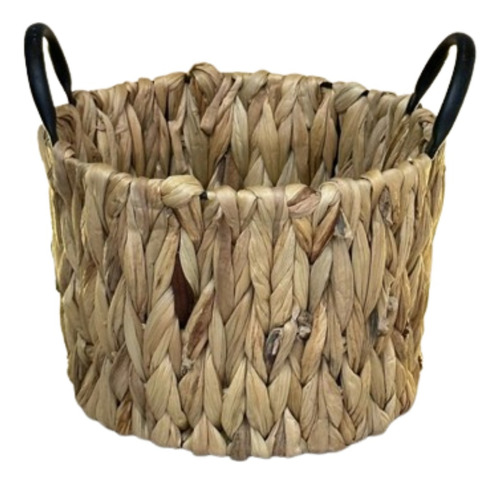 Canasta De Mimbre Natural Circular Alto 16cm X Ø 23cm