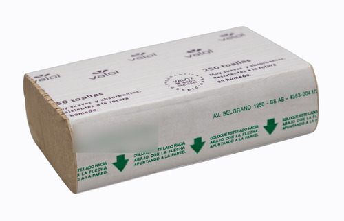 Imagen 2 de 3 de Toallas Intercaladas Beige 20 X 24 Caja X 10pq 250h Valot