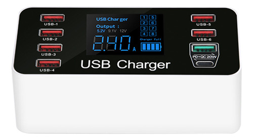 Cargador Usb Con Pantalla Usb, Puerto De Carga Tipo C De 40