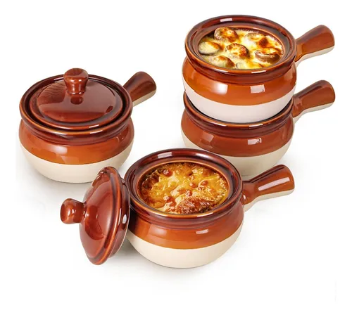 comprar Tazones De Sopa De Cebolla Francesa De Vida Con Tapas, Barco
