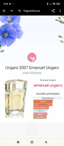 Perfume Ungaro By Emanuel Ungaro Dama 90ml 2 Piezas Año 2007
