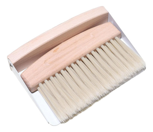 C-f Mini Recogedor Con Mango De Madera, Cepillo Cerdas De