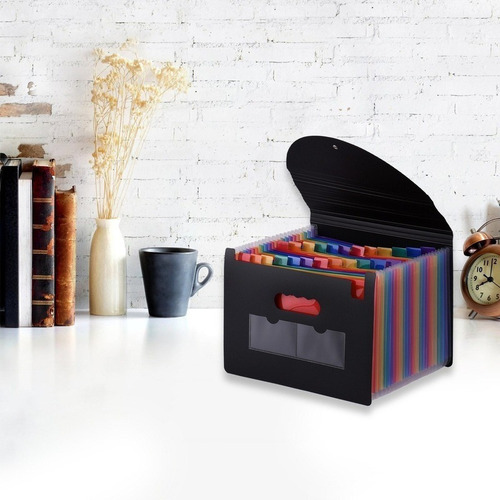 Pasta De Arquivos Expansível De 24 Bolsos