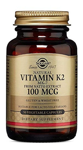 Vitamina K2 natural Solgar