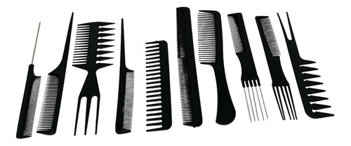 Kit De 10 Peinetas Profesional Peines Para Peluqueria 