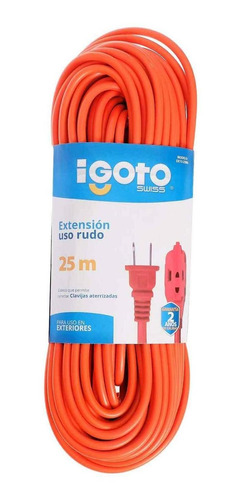 Extension Uso Rudo Naranja Exterior 16awg 25m Igoto