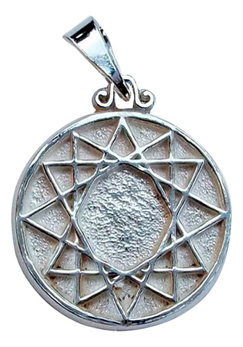 Estrella De 12 Puntas Amuleto De Protección En Plata 925