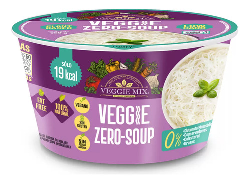 Sopa Instantánea Vegana Sin Gluten Veggie Zero Soup 6 Pack