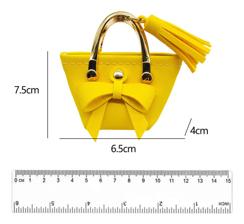 3 Bolso Elegante Para Muñecas A Escala 1/6, Amarillo