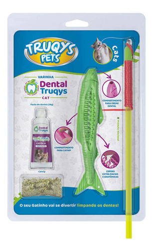 Varinha De Brinquedo Dental Cat Trugys Cor Verde