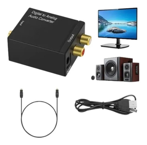 Convertidor De Audio Coaxial Toslink Rca Digital A Analógico