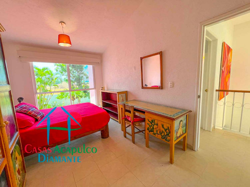 Cad Villas Playa Diamante 81. Terraza Con Jardín Y Acceso Directo A La Alberca Del Condominio