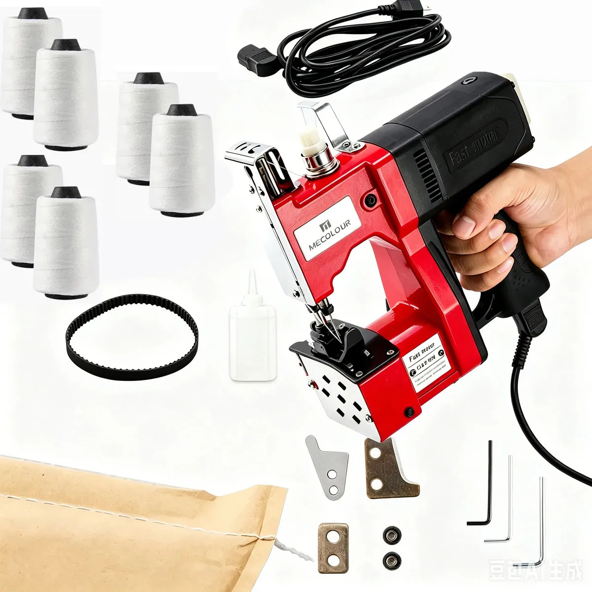 Cosedora De Costales Industrial Portátil Para Sacos Máquina Cerradora De Bolsas MECOLOUR