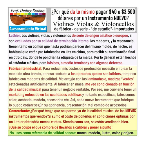 Imagen 4 de 10 de Violin - Arreglos En General Afinación - Prof. Dmitry Rodnoy