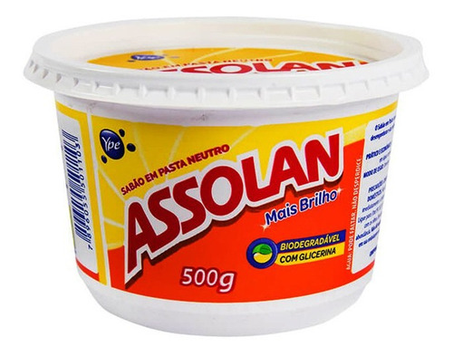 Sabão Em Pasta Neutro - 500g - Assolan Kit 3