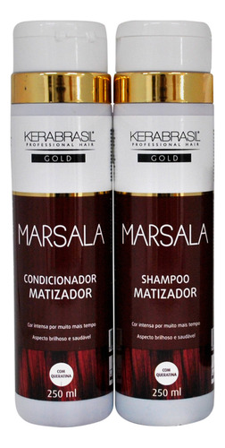 Kit Matizador Marsala Shampoo Condicionador Kerabrasil