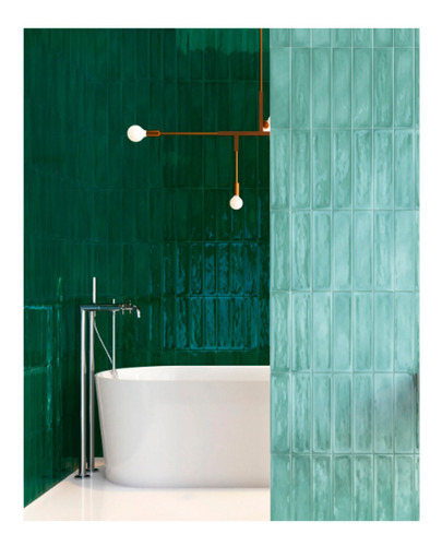 Azulejo Flow Neo Mint Brillante 7,7x30,5 1ra Cal Roca Incepa