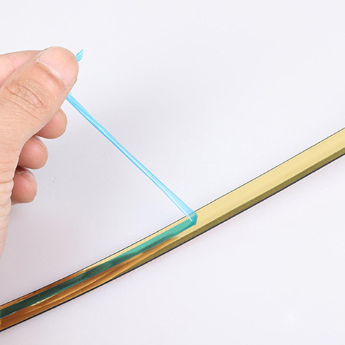 Embellecedor De Moldura De Pared De Pvc Flexible Áurea 2cm