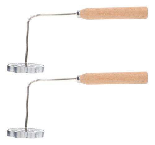 1 Juego De Moldes Para Gofres Flower Iron Con Mango, Timbale