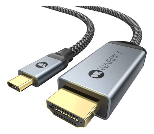 Cable Usb C A Hdmi 4k, Warrky [trenzado, De Alta Velocidad]