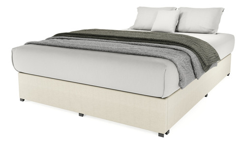 Base De Cama Matrimonial Armable Madera Colchones Recamaras Beige