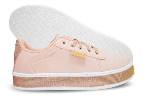 tenis puma rosa brilhante