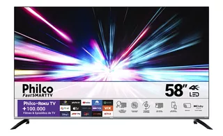 Smart Tv 58 Philco 4k Ptv58g70r2csgbl Roku Tv Led Dolby Aud