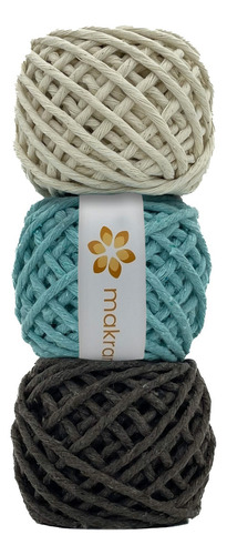 Hilaza De Algodón Para Macramé 3mm Kit 3pza Colores Color Chocomenta