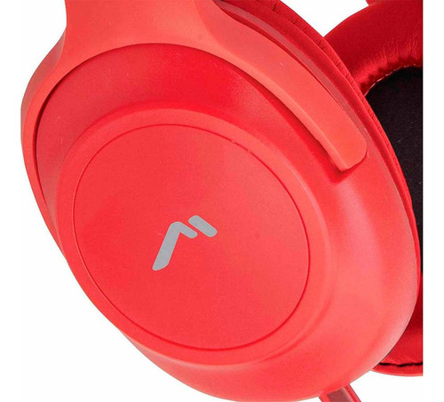Audífonos Diadema Mitzu Con Aislante Ergonómicos Mh-5029 Color Rojo