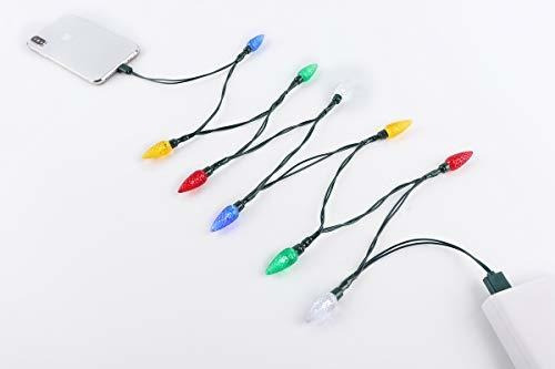 Led Christmas Light Phone Charger Cord Usb And Bulb Cha...