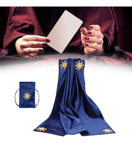 Toalha De Mesa De Cartão De Adivinhação De Tarô Azul