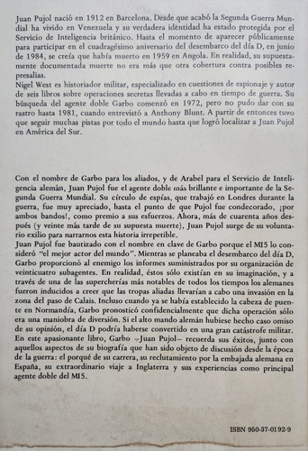 Garbon El Espía Del Siglo - Juan Pujol (Usado)