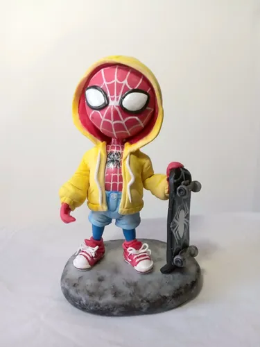 Spiderman Adorno Para Torta En Porcelana Fria