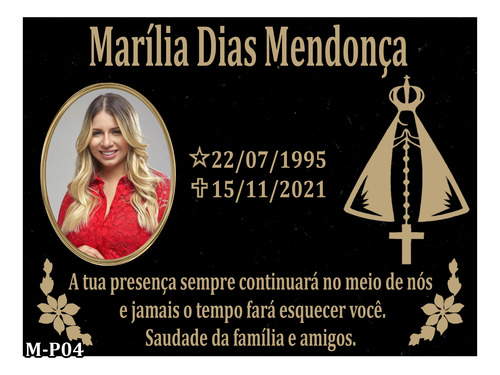 Lápide D Mármore 30x40cm + Suporte E Foto Porcelana P Tumulo Lapide