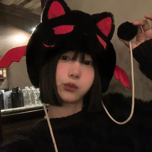 Gorro Unisex Con Orejas De Gato, Cálido, Diseño De Dibujos A