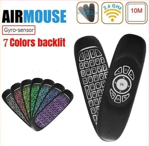 Air Mouse Mando Inalambrico Teclado Rgb Android Windows Mac 